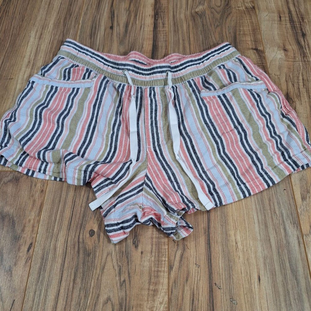 Gap striped drawstring micro shorts size medium